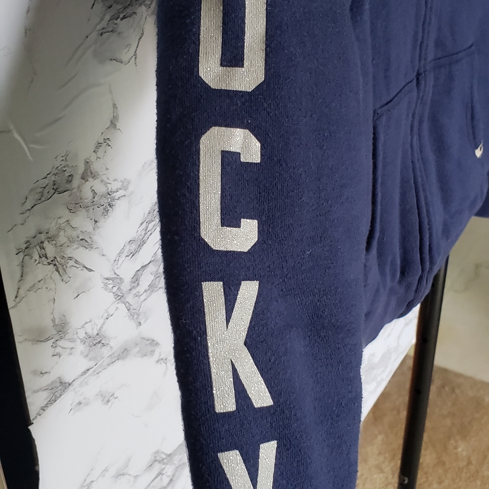 Lucky Brand Blue Sporty Zip-Up Jacket with Ribbed Cuffs. Boys size 7. - Picture 4 of 5